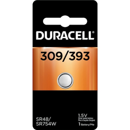 Duracell Duracell Silver Oxide 309/393 1.5 V 80 mAh Electronic/Watch Battery 1 pk D309/393BPK